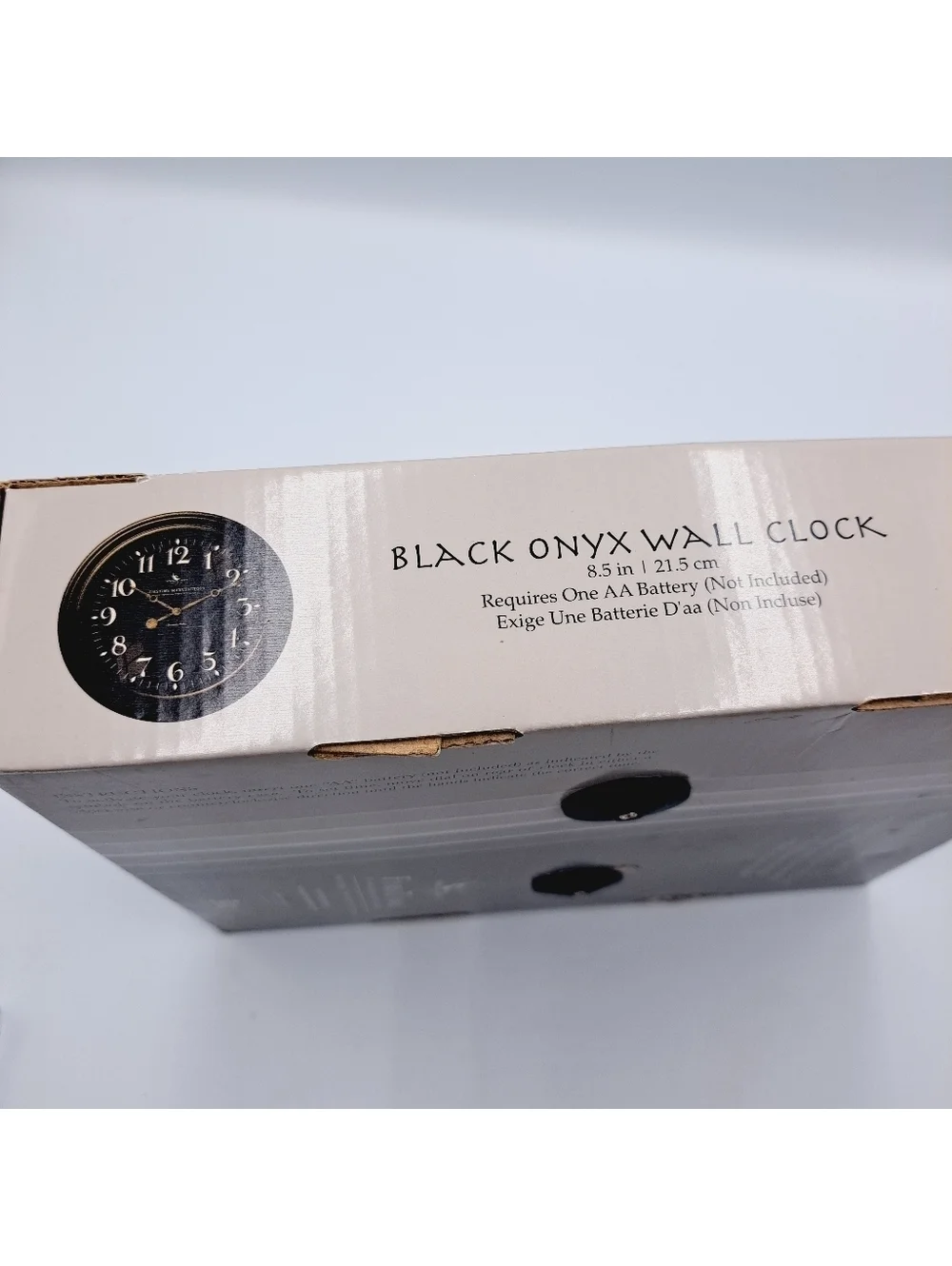 Black Onyx Wall Clock 8.5 in Farmhouse Vintage Style Analog Traditional Dorm